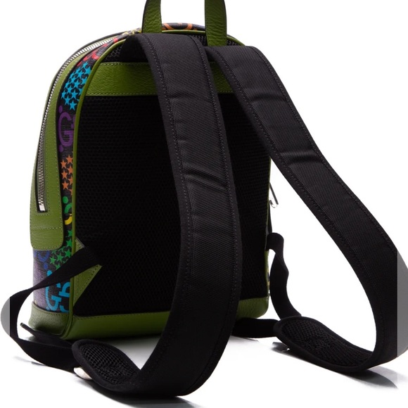 🆕💯% Auth GUCCI Psychedelic GG Supreme Monogram Canvas Backpack Bag Multicolor - Picture 4 of 11